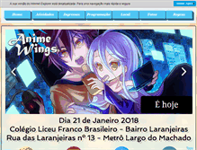 Tablet Screenshot of animewings.com.br